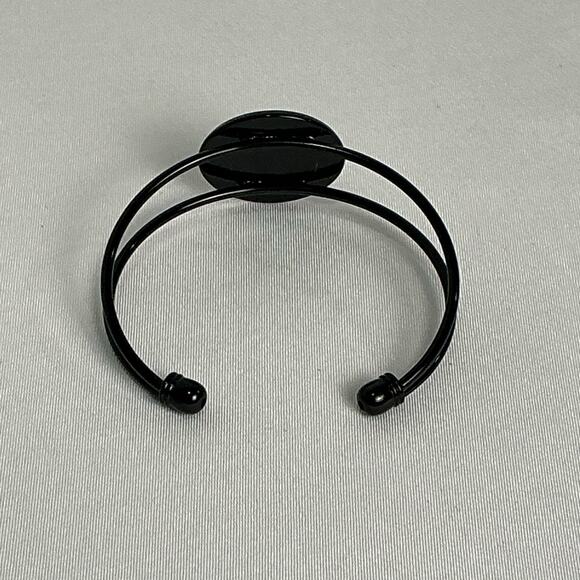 Gucci Monogram Canvas GG Black cuff Bracelet - Picture 4 of 5